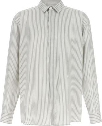 Saint Laurent Light Grey Stripes Shirt