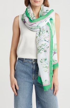 Area Stars Flower Print Scarf in Green at Nordstrom Rack