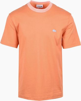 Lacoste Mens LACOSTE T-SHIRT Peach/Orange - Pink - Size: 40