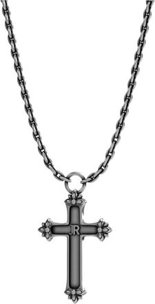 John Richmond Ketting met versierd kruis - Dames - Kettingen - Grijs - ONE Size - Accessoires