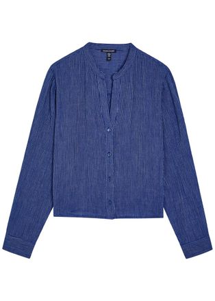 Eileen Fisher Eileen Fisher Striped Cotton Blouse - Navy - L (UK 18-20 / XL)