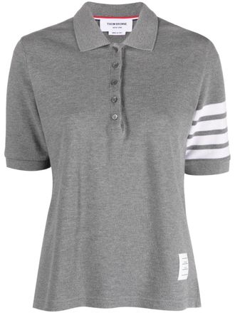 Thom Browne Poloshirt met 4 strepen - Grijs