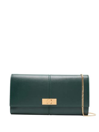 Giuseppe Zanotti Montserrat leather clutch bag - women - Calf Leather - One Size - Green