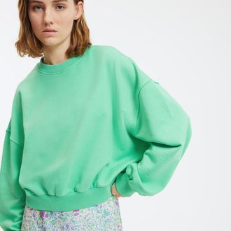 La Redoute Collections Kort, loszittend sweatshirt met ronde hals