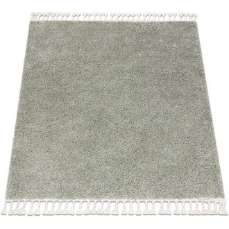 RugsX Rugsx - Carpet berber square 9000 green Fringe Berber Moroccan shaggy green 120x120 cm