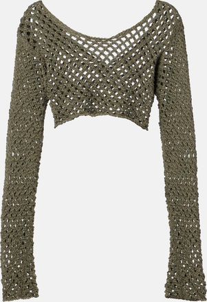 Bananhot Magen crochet cotton-blend crop top
