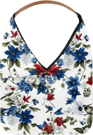 Generic Aesthetic Flower Reusable Lightweight Grocery Bags - Foldable Into Compact Pouch, Washable & Sturdy, Multipurpose for Shopping and Travel