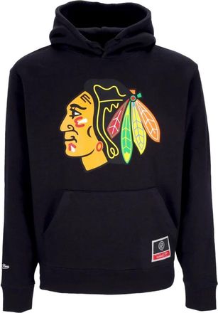 Mitchell & Ness NHL Team Logo Hoodie Zwart - Heren - Hoodies - Zwart - L - Katoen - Hoodies & sweatvesten