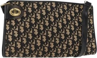 Dior Pre-owned Shoulder Bags, female, Multicolor, Size: ONE SIZE Pre-owned Vintage Canvas Shoulder Bag
