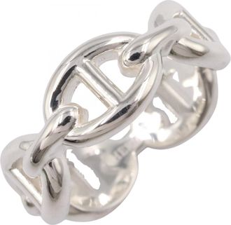 Herm&egrave;s Silver Silver 925 Band Ring (Pre-Owned)