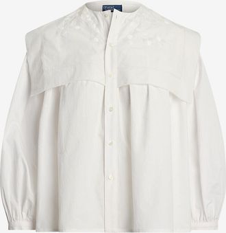 Polo Ralph Lauren Boxy-Baumwollhemd mit besticktem Pattenlatz