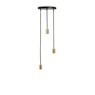 Tala Brass Triple Pendelleuchte, schwarz / Messing