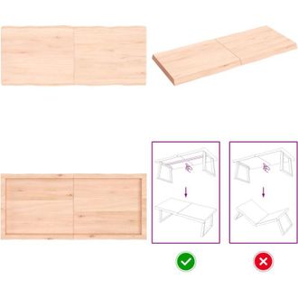 vidaXL Piano per Tavolo 120x50x(2-6) cm Rovere Non Trattato Bordi Vivi - Tavolo in rovere - Piano per tavolo