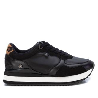 Xti Womens Lace-Up Sneakers In Black
