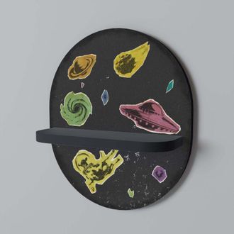 OEM Galaxy Morsel Estante Ovalado Negro