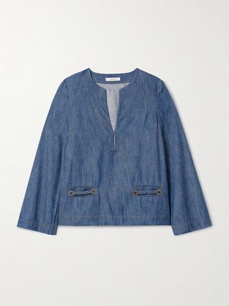 Zimmermann Tunica In Denim Con Dettagli Intrecciati Wylie - Blu