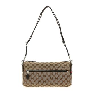 Gucci Monogram Canvas Crossbody Tas - Heren - Tassen - Beige - Maat: ONE Size