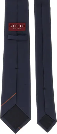 Gucci Jacquard Silk Necktie - Navy