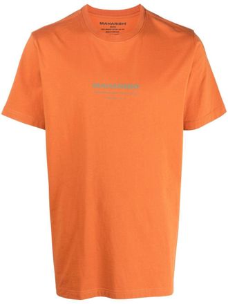 maharishi T-shirt met print - Oranje
