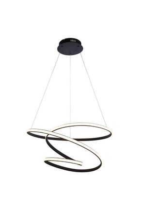 Netlighting Dune Modern Designer LED Pendant Light Swirl Textured Black Finish