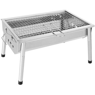 OEM Barbacoa De Carb&oacute;n Ajustable De Acero Inoxidable, Port&aacute;til, Desmontable, Para Exteriores, Con Soporte Para Jard&iacute;n, Picnic Y Camping