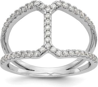 Diamond2Deal 14k White Gold Lab Grown Diamond Wedding Band Ring 1/2Ct Clarity- VS Color- D-E