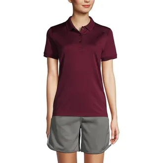 Lands End School Uniform Young Short Sleeve Rapid Dry Polo Shirt in Burgundy at Nordstrom, Size X-Large