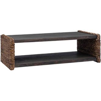 vidaXL Coffee Table Natural 110 x 55 x 35 cm Solid Mahogany Wood vidaXL