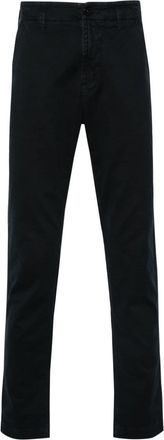 Stone Island Compass-patch trousers - men - Organic Cotton/Elastane - 34 - Blue