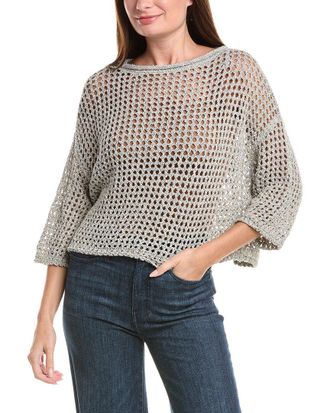 Lafayette 148 New York Oversized Open Stitch Sweater