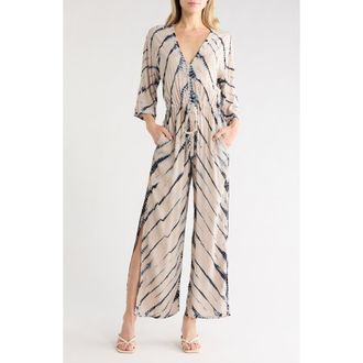 Young Fabulous & Broke Kahala Wide Leg Jumpsuit in Sandstone Savannah Wash at Nordstrom Rack, Size X-Small