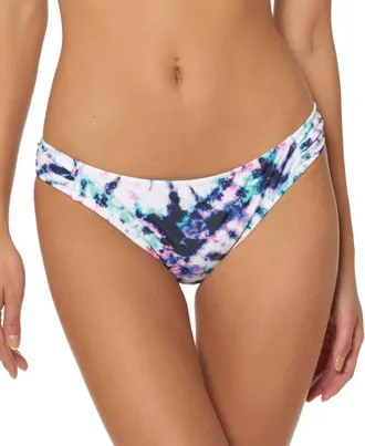 Jessica Simpson Tie-Dyed Hipster Bikini Bottoms In Mist