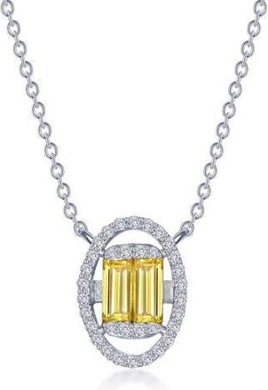 Lafonn Simulated Diamond & Simulated Canary Sapphire Pendant Necklace in Yellow at Nordstrom Rack
