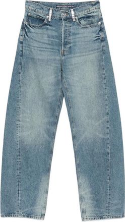 Alexander Wang Crystal-embellished Wide-leg Jeans