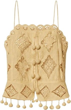 Isabel Marant Tops, Dames, Beige, M, Katoen, Mouwloze Top
