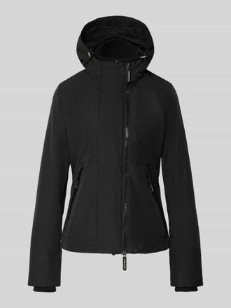 Superdry Windbreaker mit Zweiwege-Rei&szlig;verschluss und Logo-Stitching in Black, Gr&ouml;&szlig;e XL