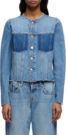 7 For All Mankind Vicky Denim Jacket in Shadowcrest at Nordstrom, Size X-Small