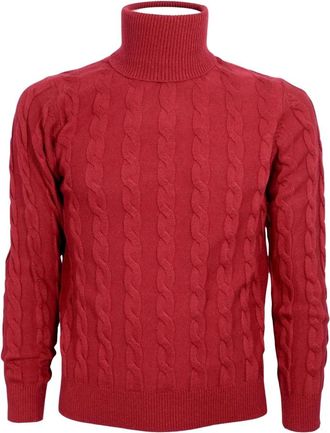 Cashmere Company Coltrui - Heren - Coltruien - Rood - 2XL - Wol - Truien & Vesten