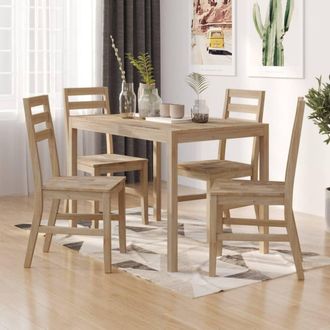 vidaXL Vidaxl - Juego De Comedor 5 Piezas Madera Maciza De Acacia