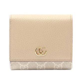 Gucci Pre-owned Wallets, female, Beige, Size: ONE SIZE Pre-owned GG Marmont Leather Wallet