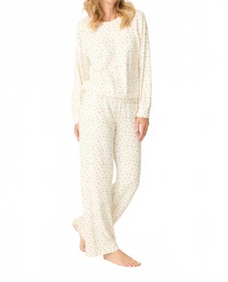PJ Salvage Womens Full Of Love Pj Set In Ivory