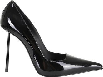 Le Silla Deco Amelia Black Glossy Leather Stiletto Pumps