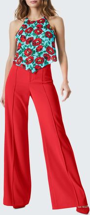 Alice & Olivia Dylan High-Waist Wide-Leg Pants