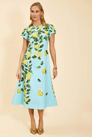 Mestiza New York Perla Midi Dress In Sorrento Citrus