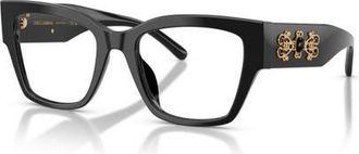 Dolce & Gabbana 53mm Butterfly optical glasses in Black at Nordstrom