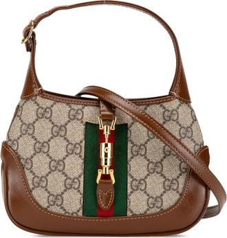 Gucci Borsa a tracolla Jackie 1961 mini in tessuto GG Supreme 2016-2024 - Marrone