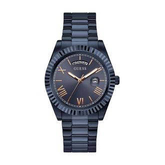 Guess Connoisseur Horloge - Heren - Accessoires - Blauw - Maat: ONE Size