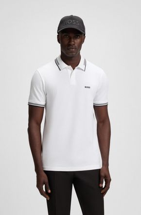 Boss Green by Hugo Boss Poloshirt BOSS GREEN Paul, Herren, Gr. 3XL, beige (natural107), Jersey, Obermaterial: 92% Baumwolle, 8% Elasthan, slim fit, hoch geschlossener Ausschn