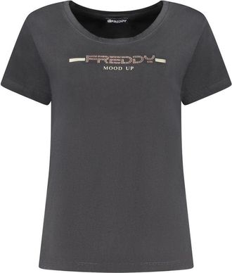 Freddy Zwart Katoenen Dames T-Shirt