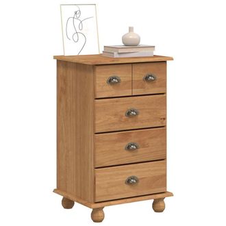 Berkfield Home Beautiful Chest of Drawers ASKIMHoney Brown 45.8x40x79 cm Solid